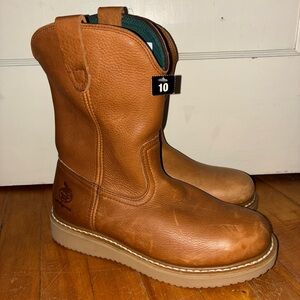 Georgia Boot Men's 10M Wedge Work Wellington Boots Leather Western G5153